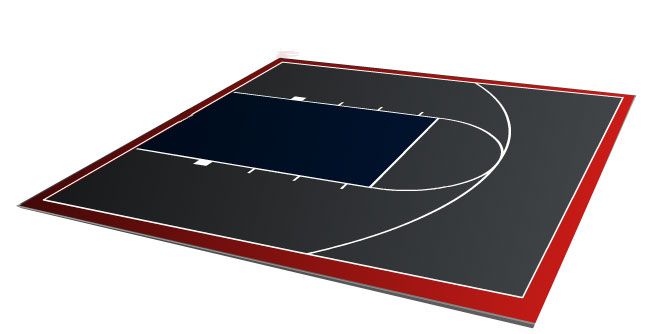 Grey Basketball Court